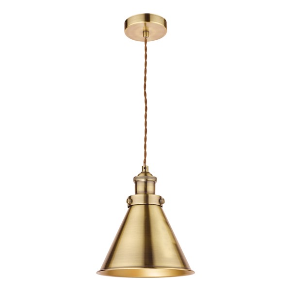 (image for) Laura Ashley Rufus Pendant Antique Brass